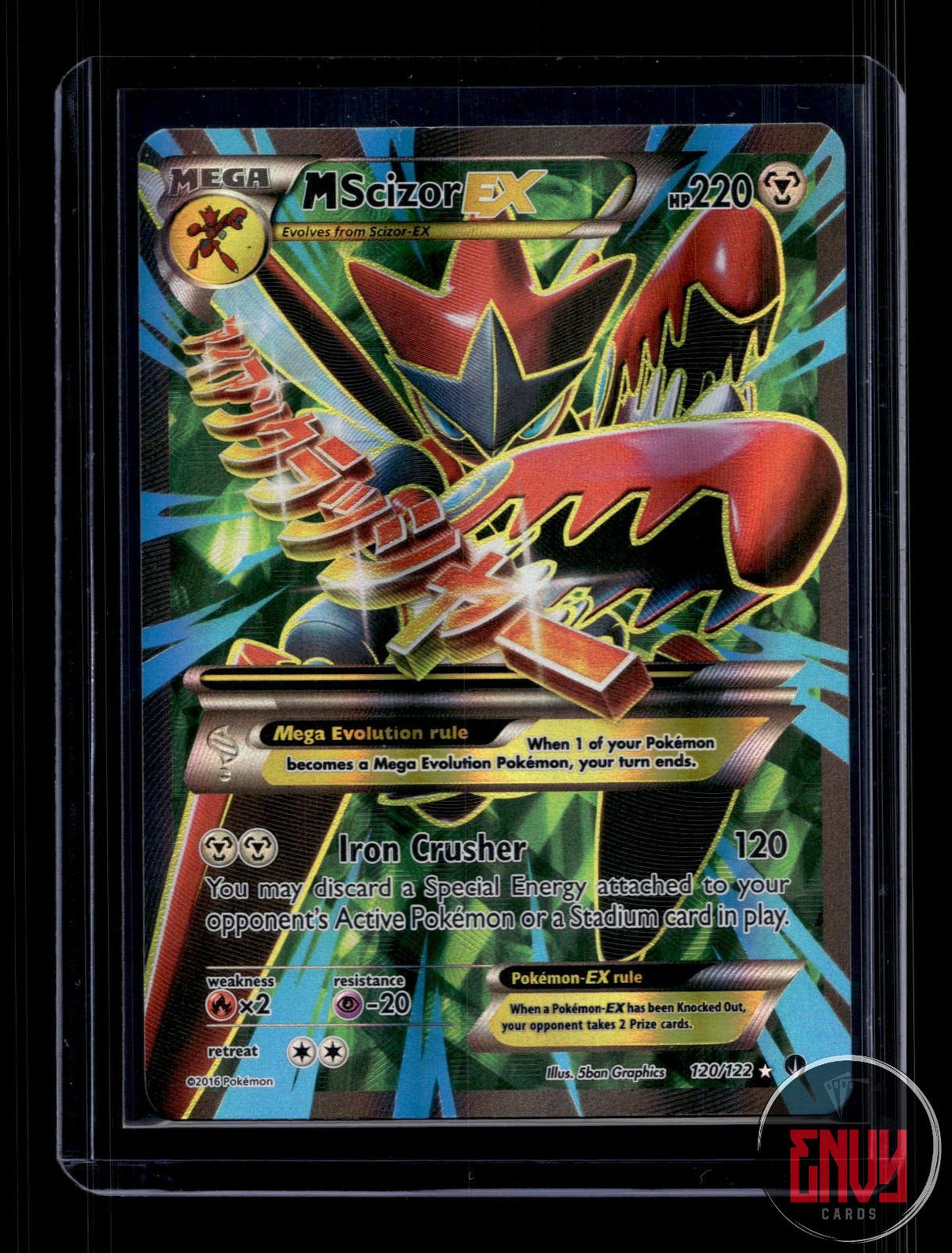 M Scizor EX Lightly Played 120/122 Ultra Rare BREAKpoint Pokemon Holo