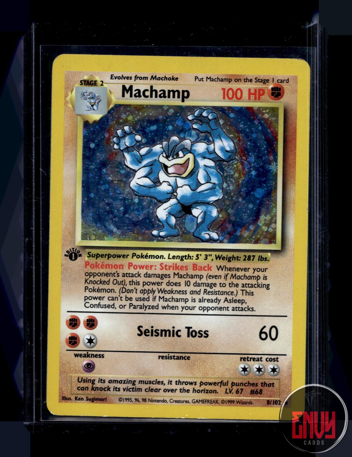 Machamp MP 8/102 Holo Rare Deck Exclusives Pokemon 1st Edition Holo