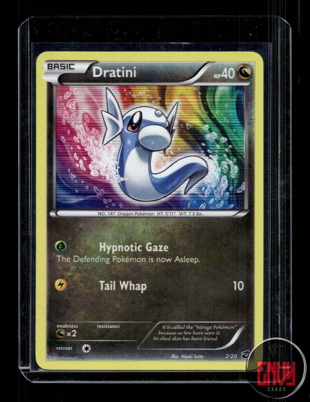 Dratini Lightly Played 2/20 Rare Dragon Vault Pokemon Holo