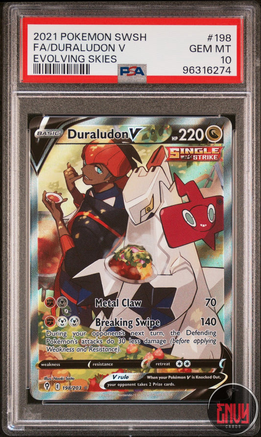 Duraludon V 198/203 Evolving Skies Pokemon PSA 10