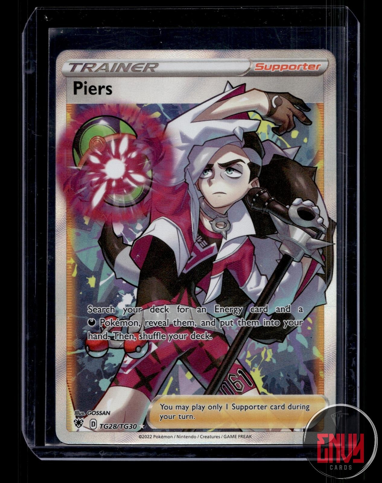 Piers NM TG28/TG30 Ultra Rare Astral Radiance Trainer Gallery Pokemon Holo
