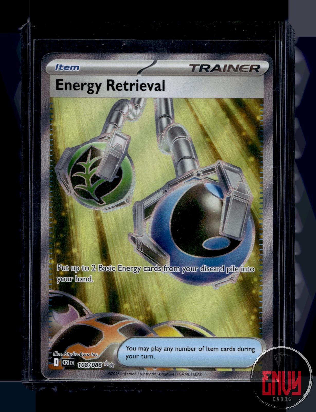 Energy Retrieval Near Mint 108/086 Ultra Rare Chaos Rising Pokemon