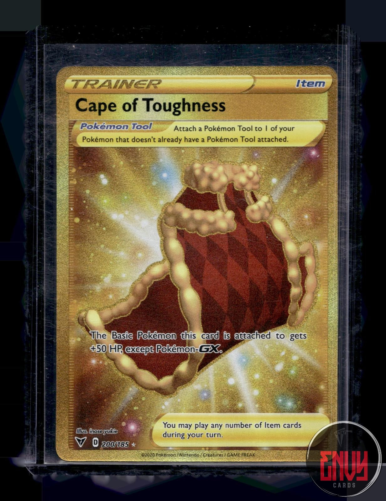 Cape of Toughness Near Mint 200/185 Secret Rare Vivid Voltage Pokemon Holo