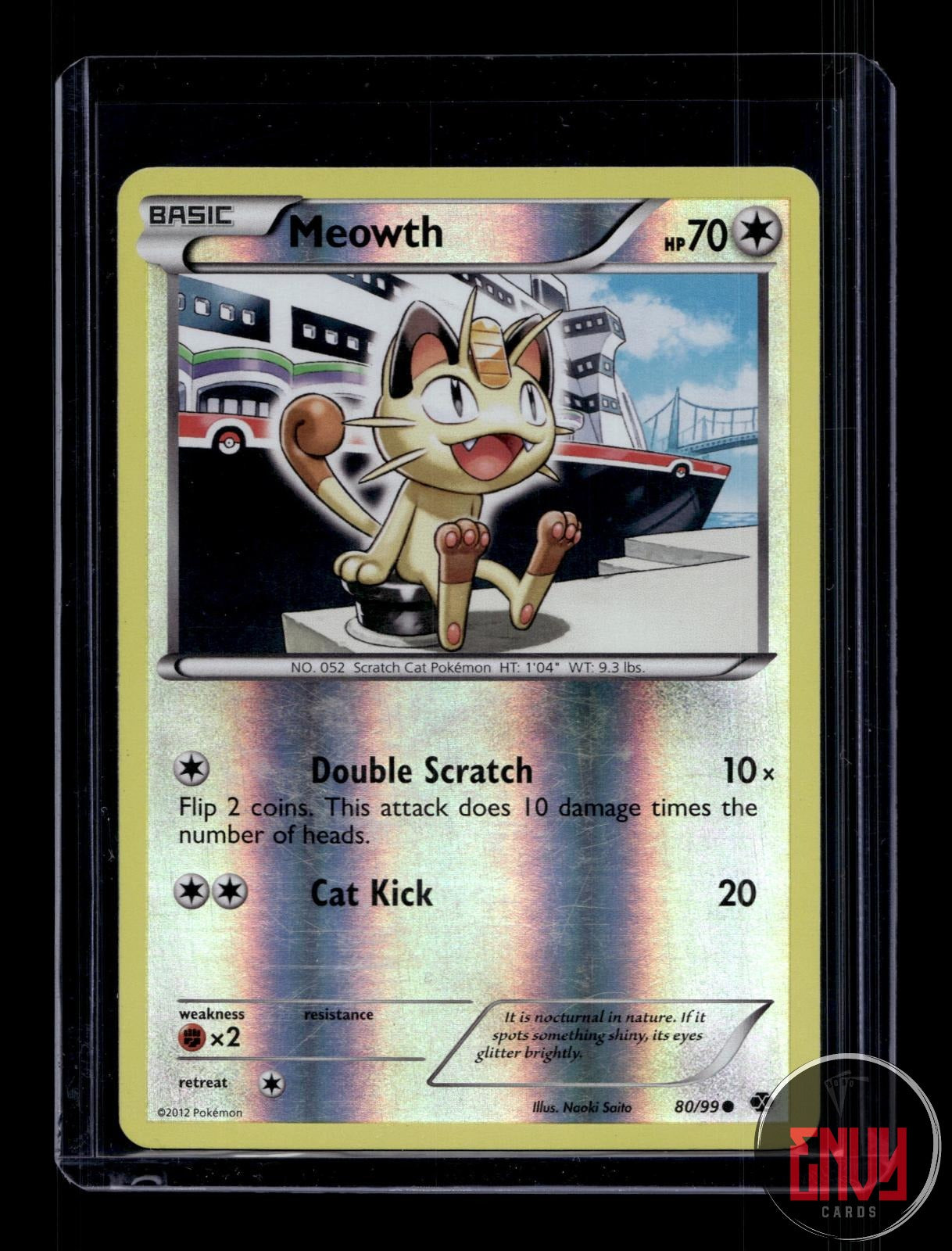 Meowth Moderately Played 80/99 Common Next Destinies Pokemon Reverse Holo