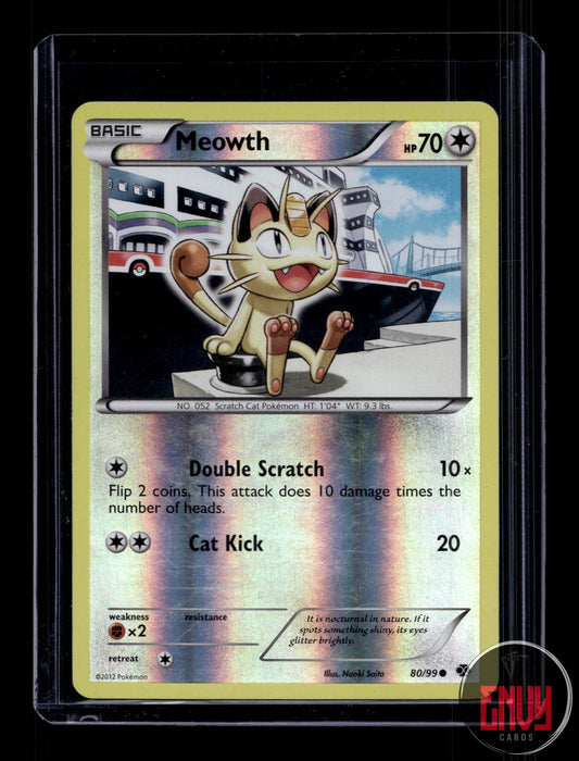 Meowth Moderately Played 80/99 Common Next Destinies Pokemon Reverse Holo