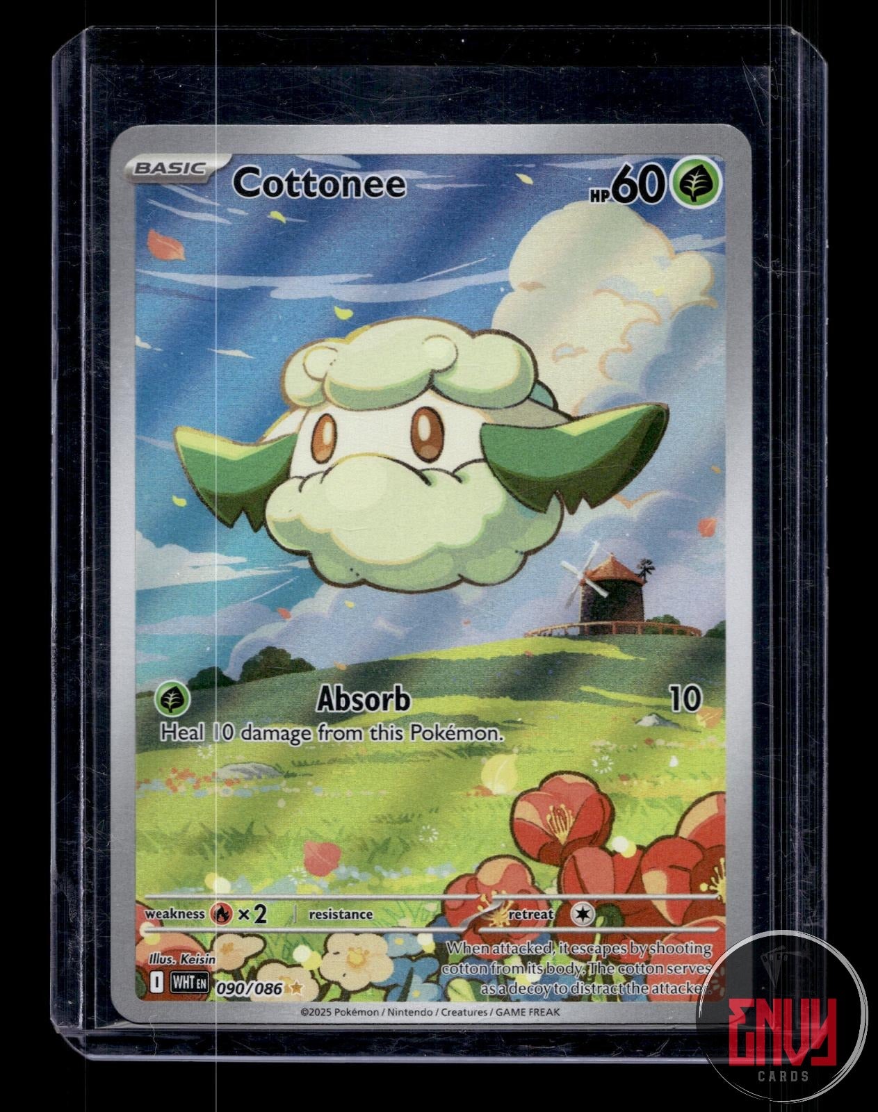 Cottonee Near Mint 090/086 Illustration Rare White Flare Pokemon
