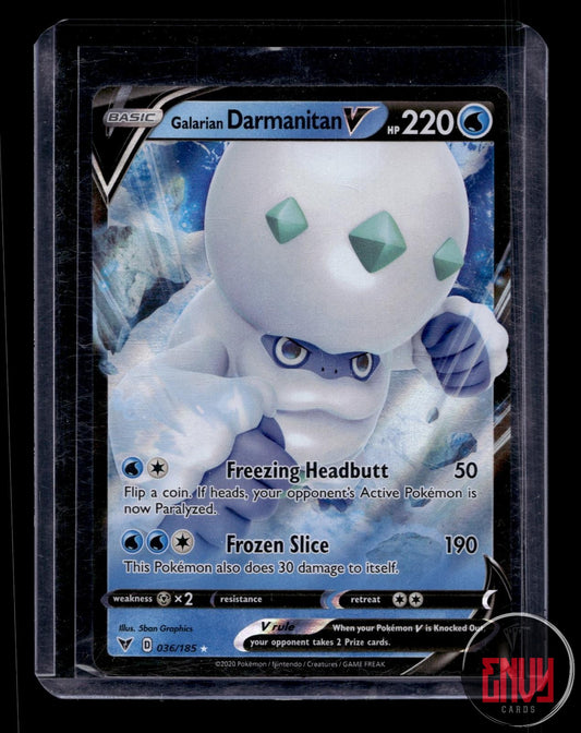 Galarian Darmanitan V Lightly Played 036/185 V Rare Vivid Voltage Pokemon