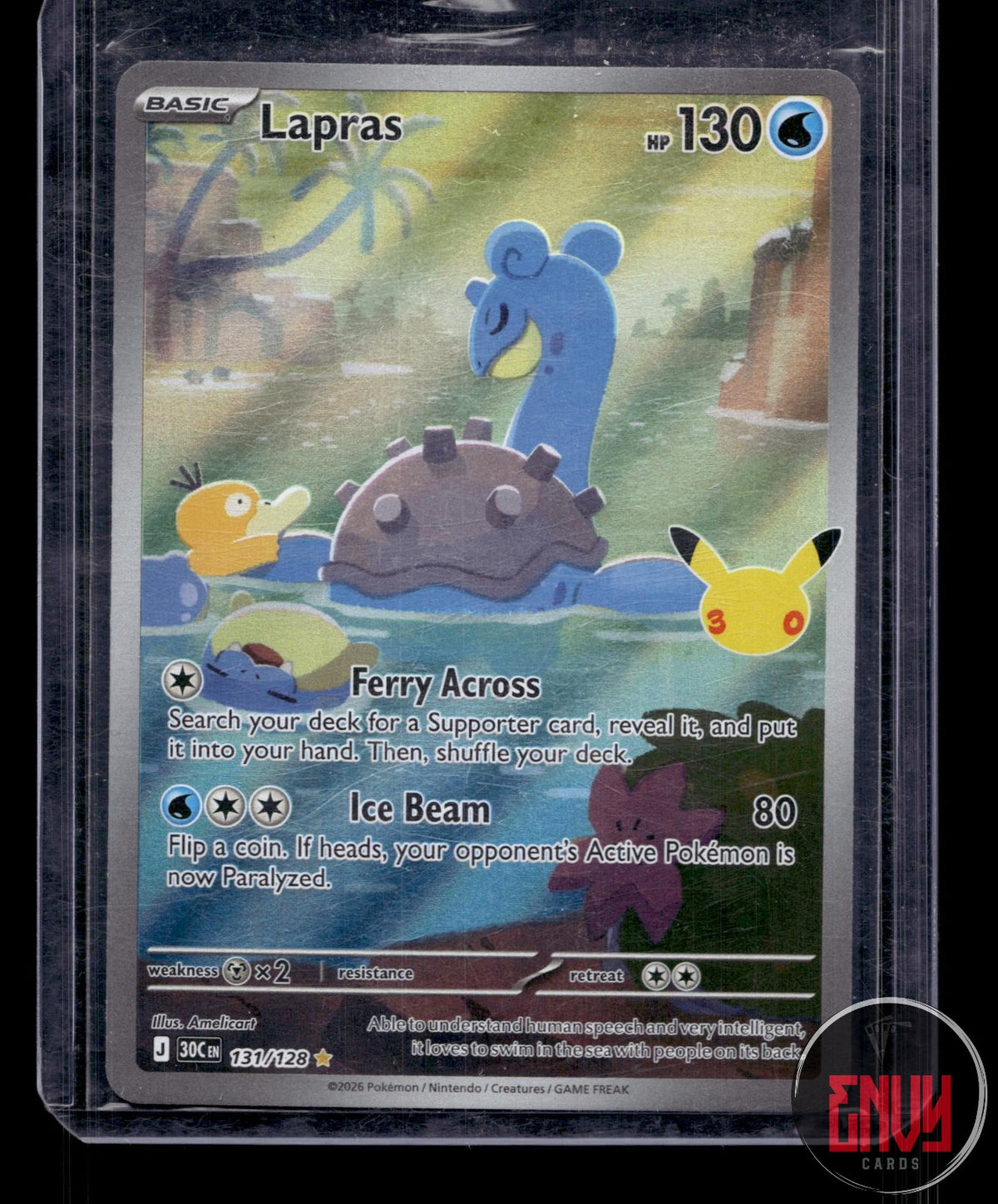 Lapras NM 131/128 IR ME: 30th Celebration Pokemon Holo