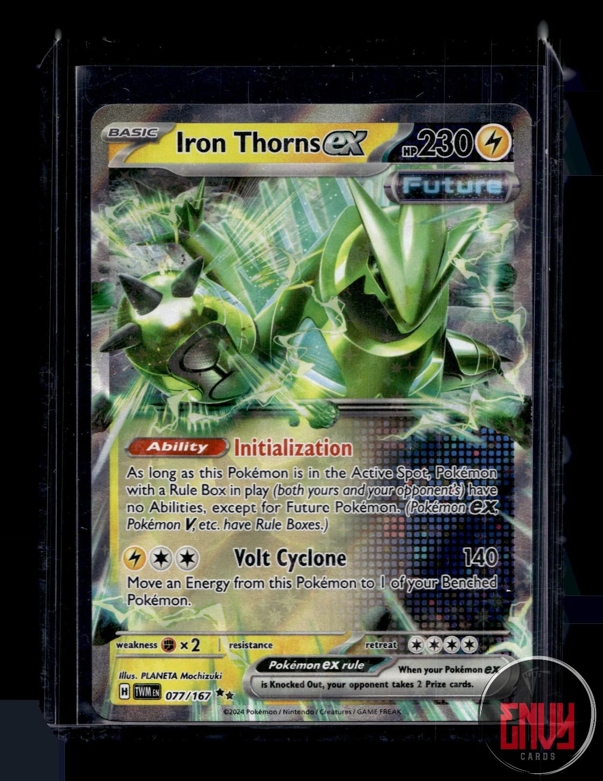 Iron Thorns ex Near Mint 077/167 Double Rare Twilight Masquerade Pokemon Holo