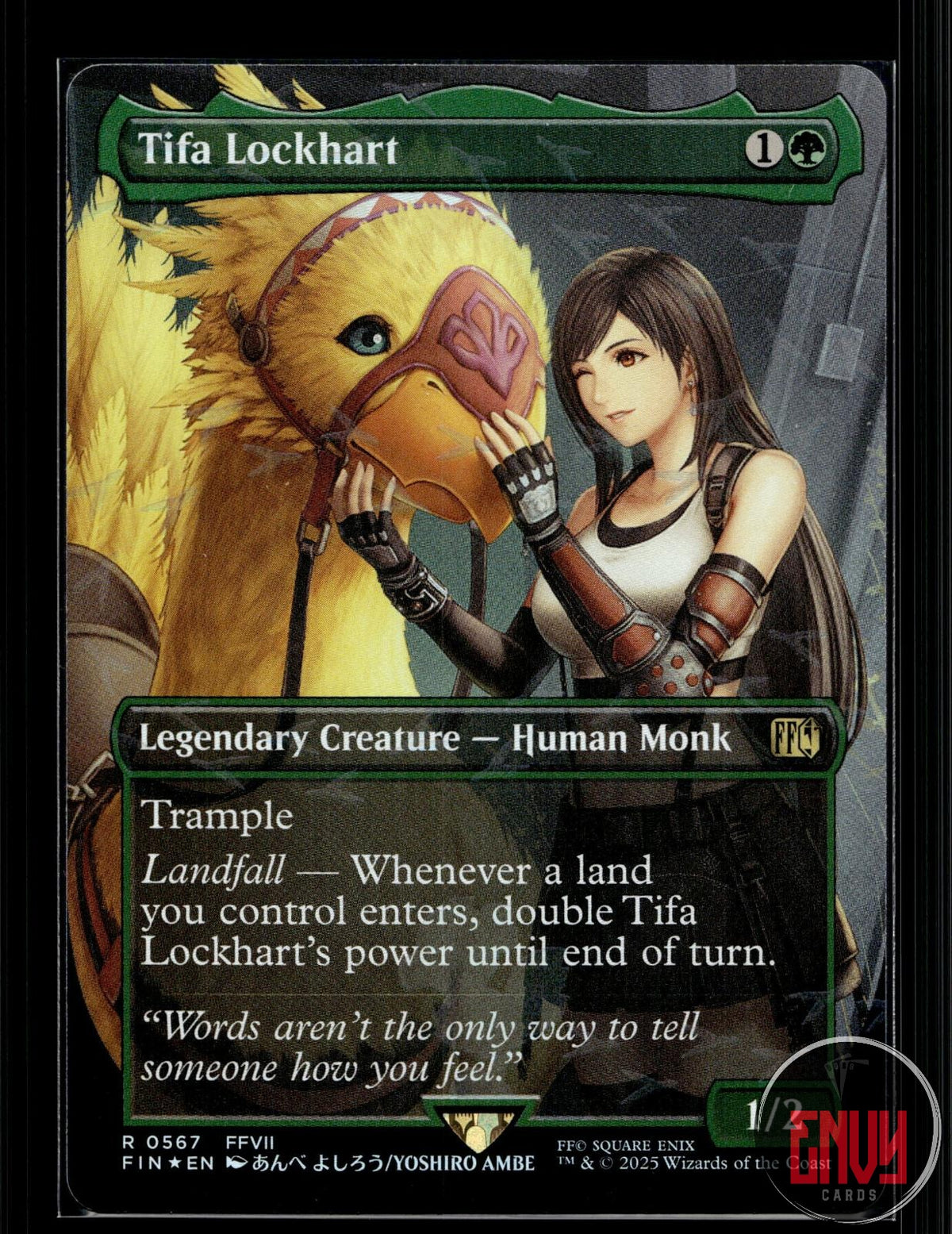 Tifa Lockhart (Borderless) (Chocobo Track Foil) Near Mint 567 Rare FINAL FANTASY