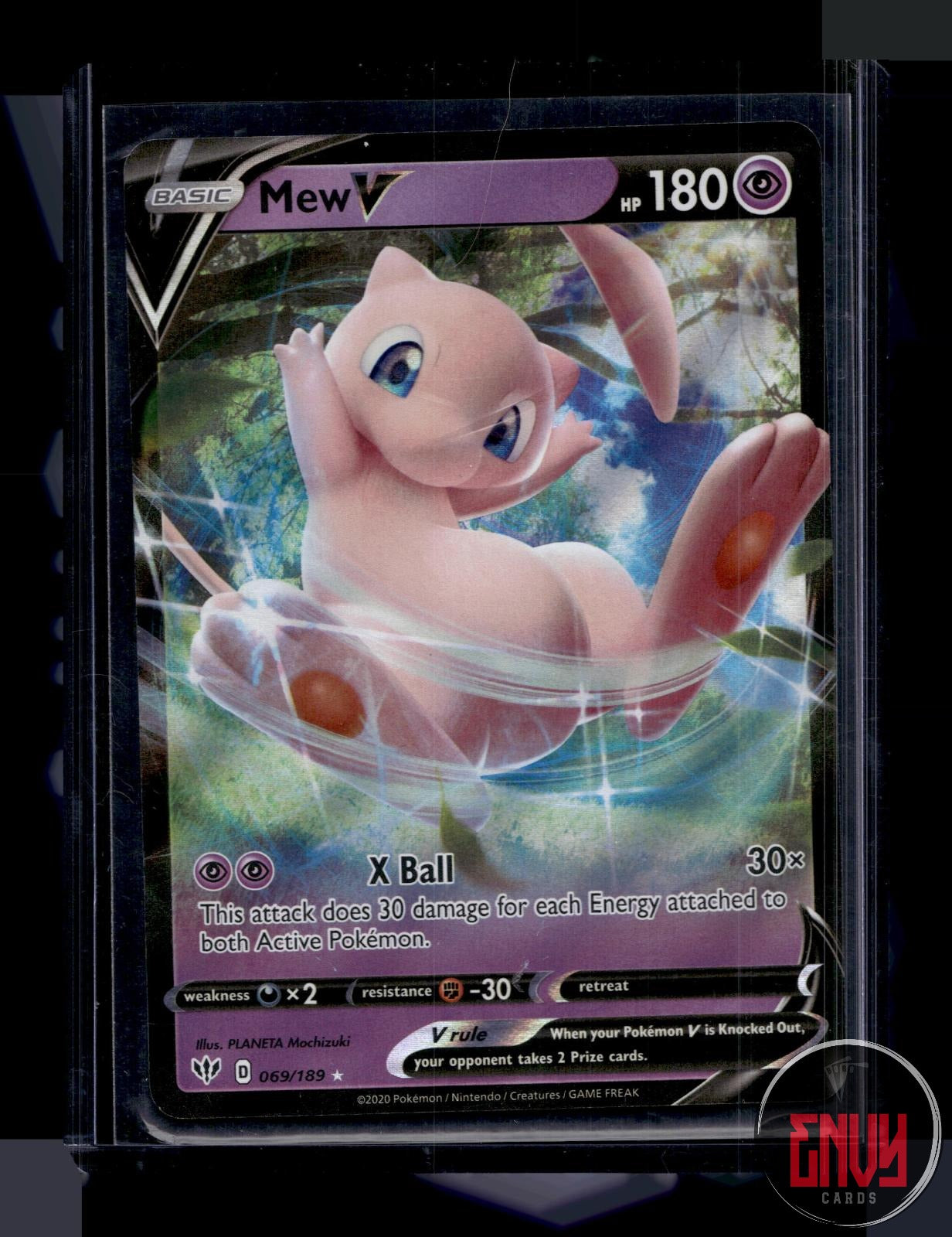 Mew V Near Mint 069/189 V Rare Darkness Ablaze Pokemon Holo