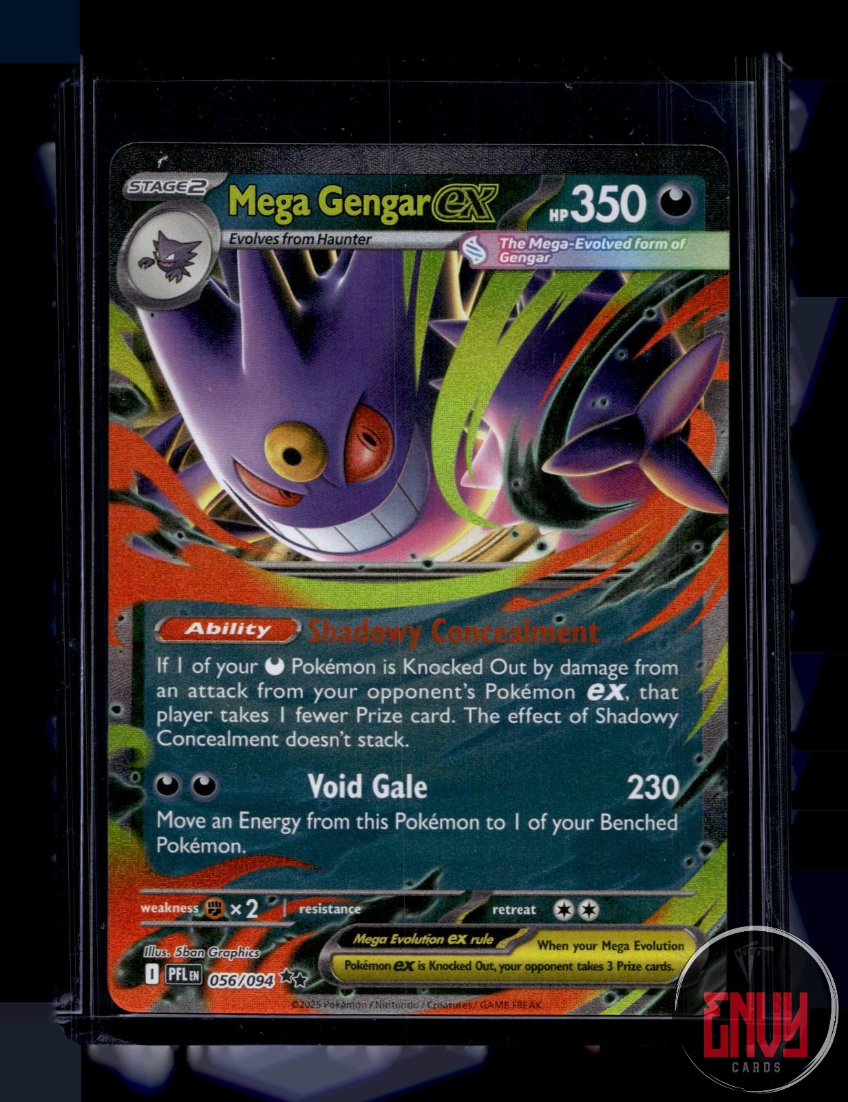 Mega Gengar ex Near Mint 056/094 Double Rare Phantasmal Flames Pokemon Holo