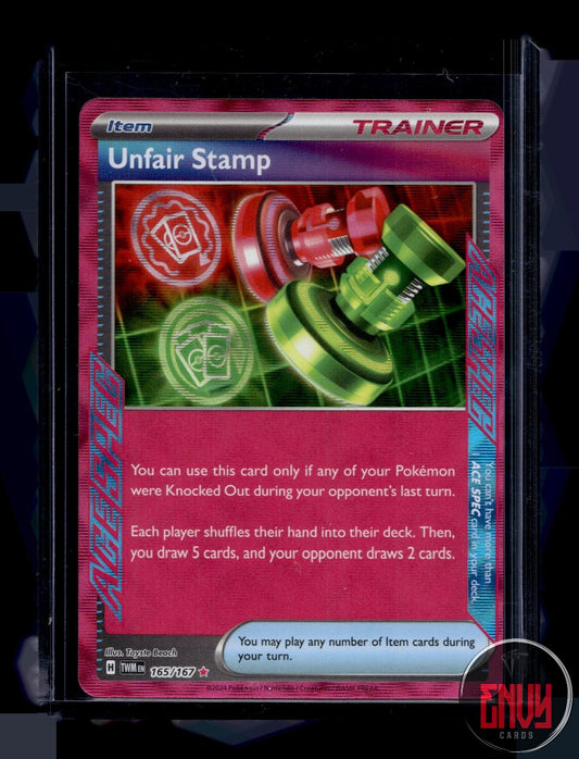 Unfair Stamp Near Mint 165/167 ACE SPEC Rare Twilight Masquerade Pokemon