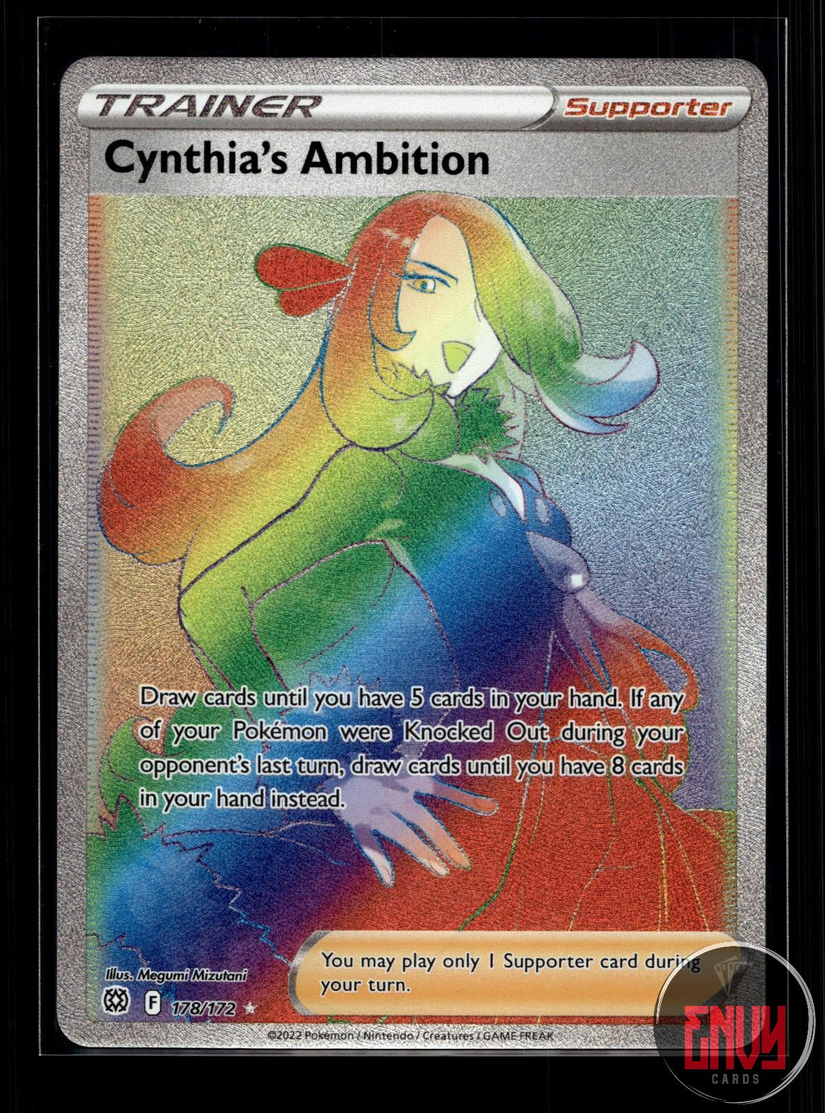 Cynthia's Ambition NM 178/172 Rainbow Brilliant Stars Pokemon Holo