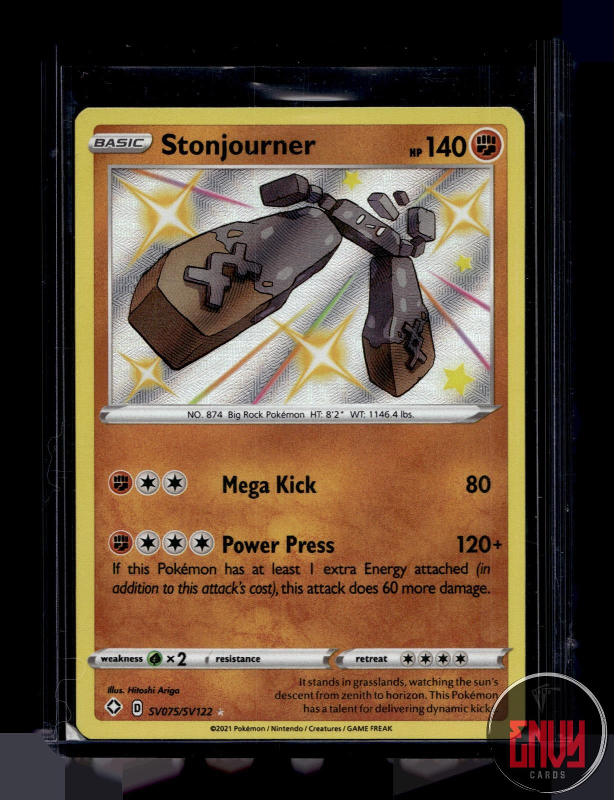 Stonjourner NM SV075/SV122 Shiny Rare Shining Fates Shiny Vault Pokemon Holo