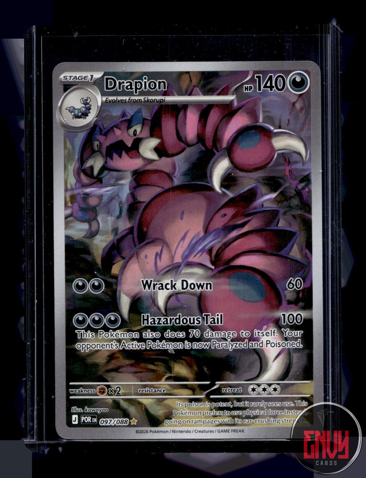Drapion Near Mint 097/088 Illustration Rare Perfect Order Pokemon Holo