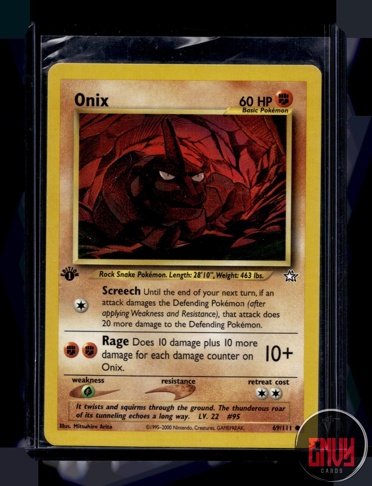Onix Lightly Played 69/111 Common Neo Genesis Pokemon 1st Edition