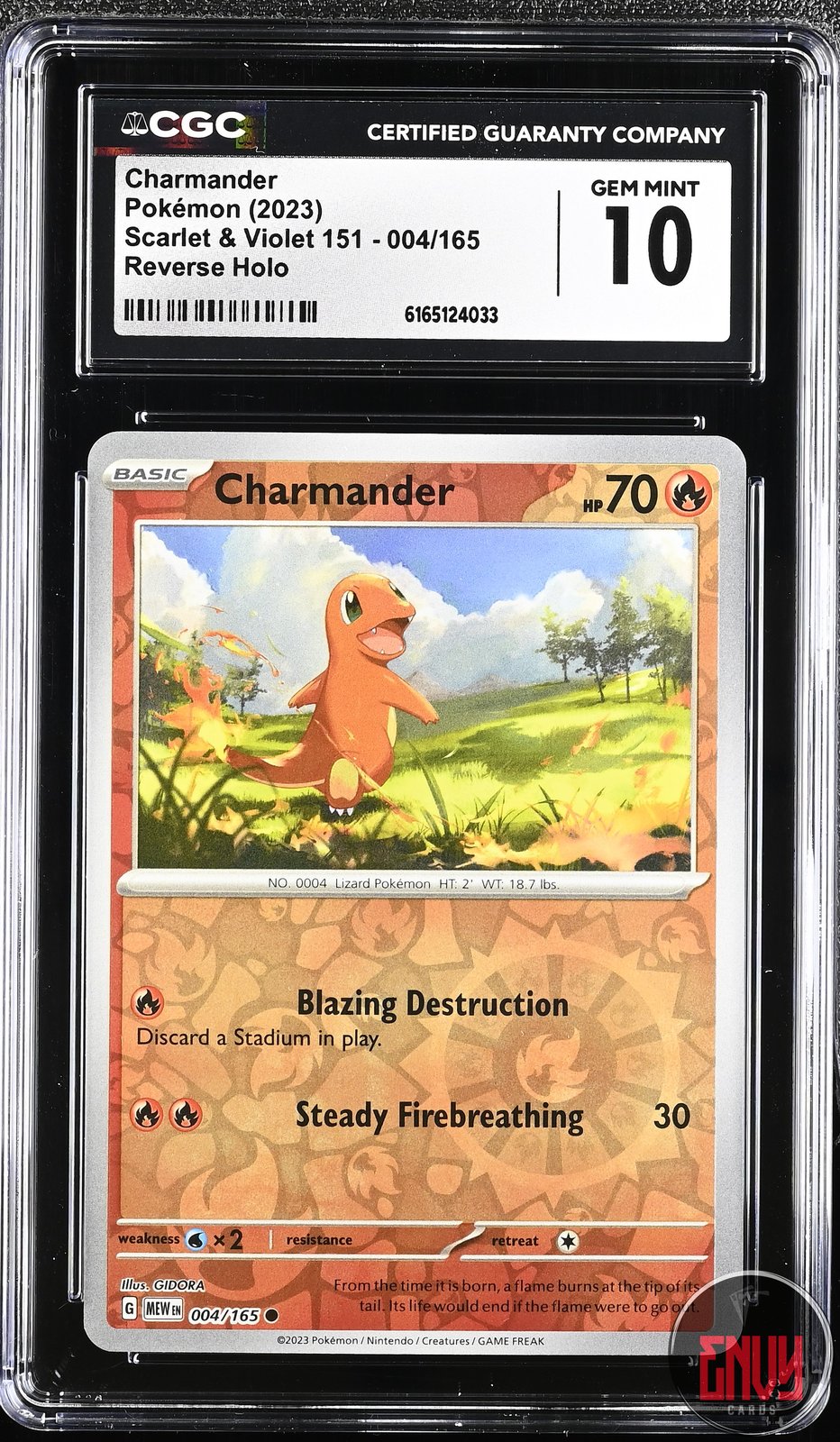 Charmander 004/165 Reverse Holo Scarlet & Violet 151 Pokemon CGC 10 Gem Mint