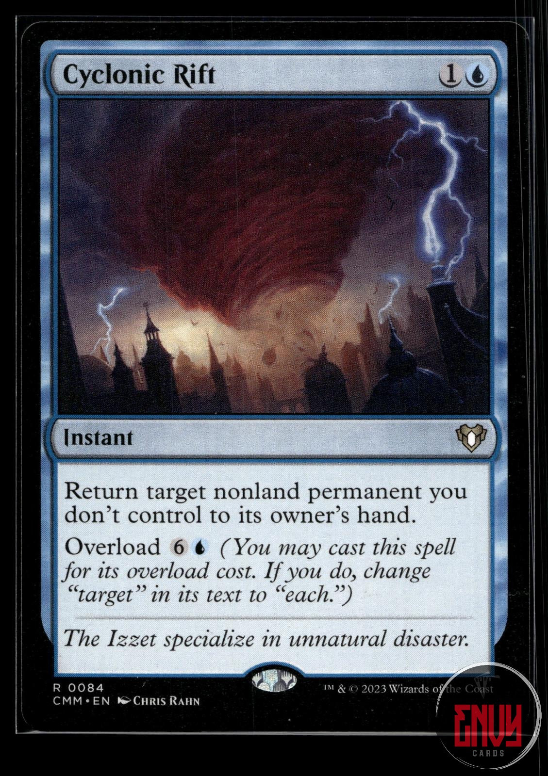 Cyclonic Rift Near Mint 84 Rare Commander Masters