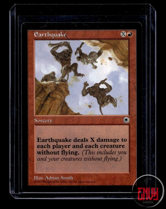 Earthquake Moderately Played Rare Portal Magic: The Gathering