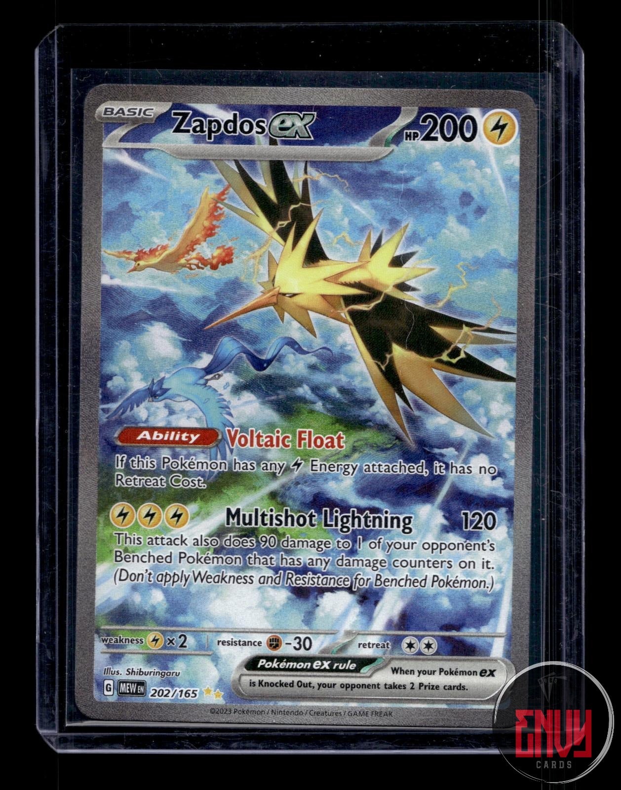 Zapdos ex Near Mint 202/165 Special Illustration Rare 151 Pokemon