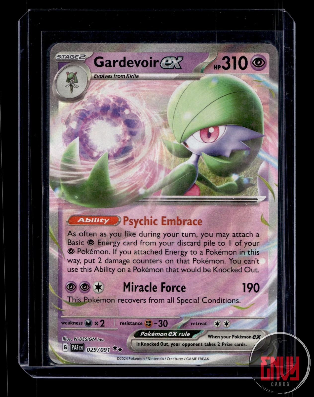 Gardevoir ex Near Mint 029/091 Double Rare Paldean Fates Pokemon
