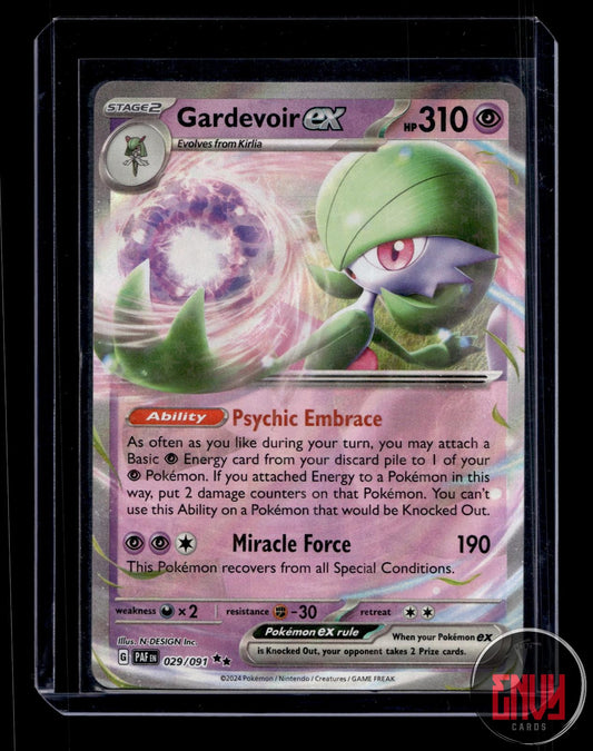 Gardevoir ex Near Mint 029/091 Double Rare Paldean Fates Pokemon