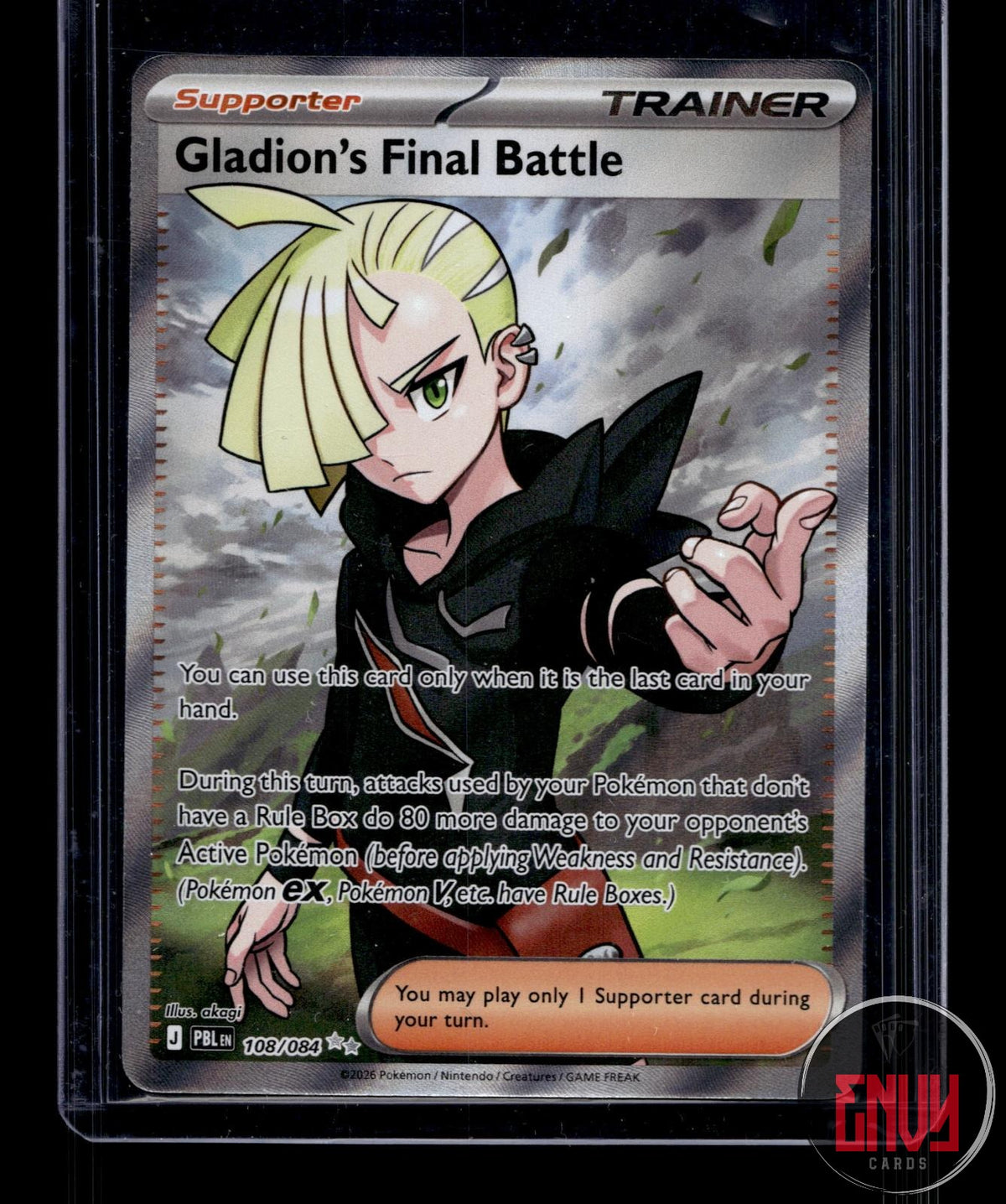 Gladion's Final Battle NM 108/084 UR Pitch Black Pokemon Holo