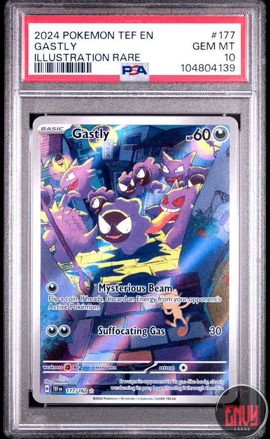 Gastly 177/162 Illustration Rare Tef En-temporal Forces Pokemon PSA 10