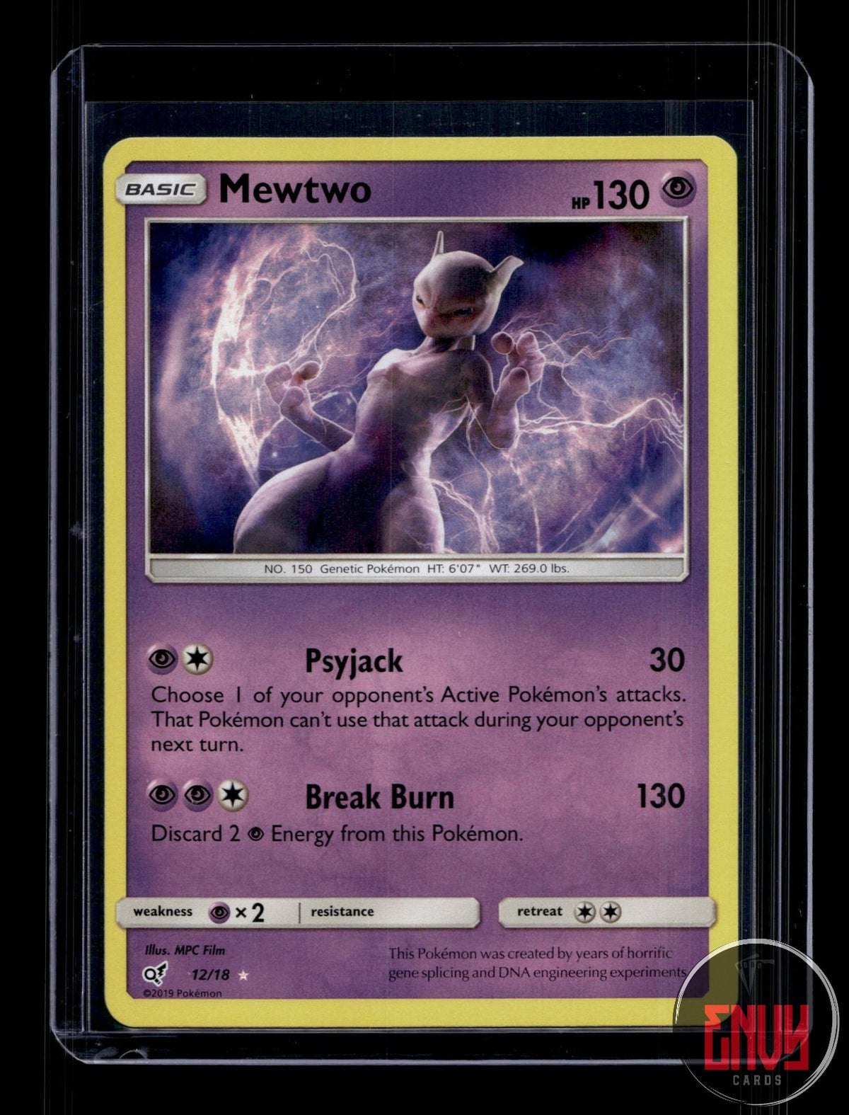 Mewtwo Near Mint 12/18 Ultra Rare Detective Pikachu Pokemon Holo