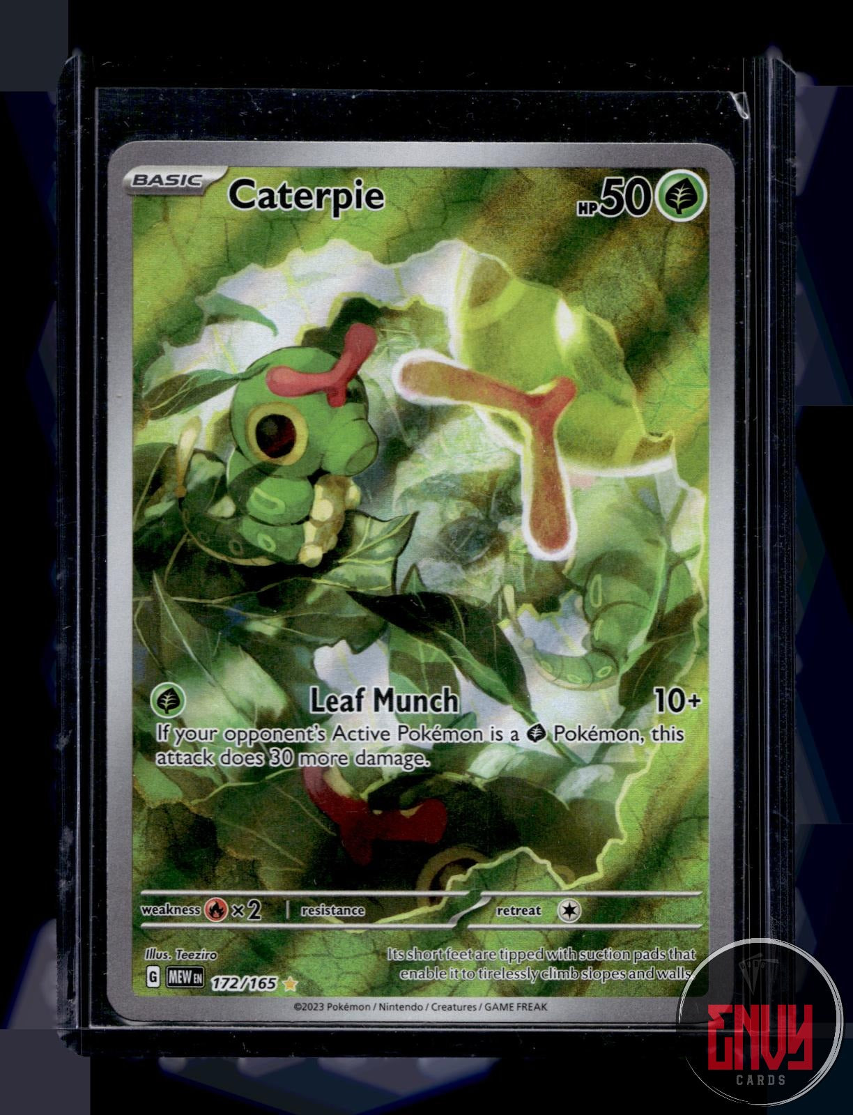 Caterpie Near Mint 172/165 Illustration Rare 151 Pokemon