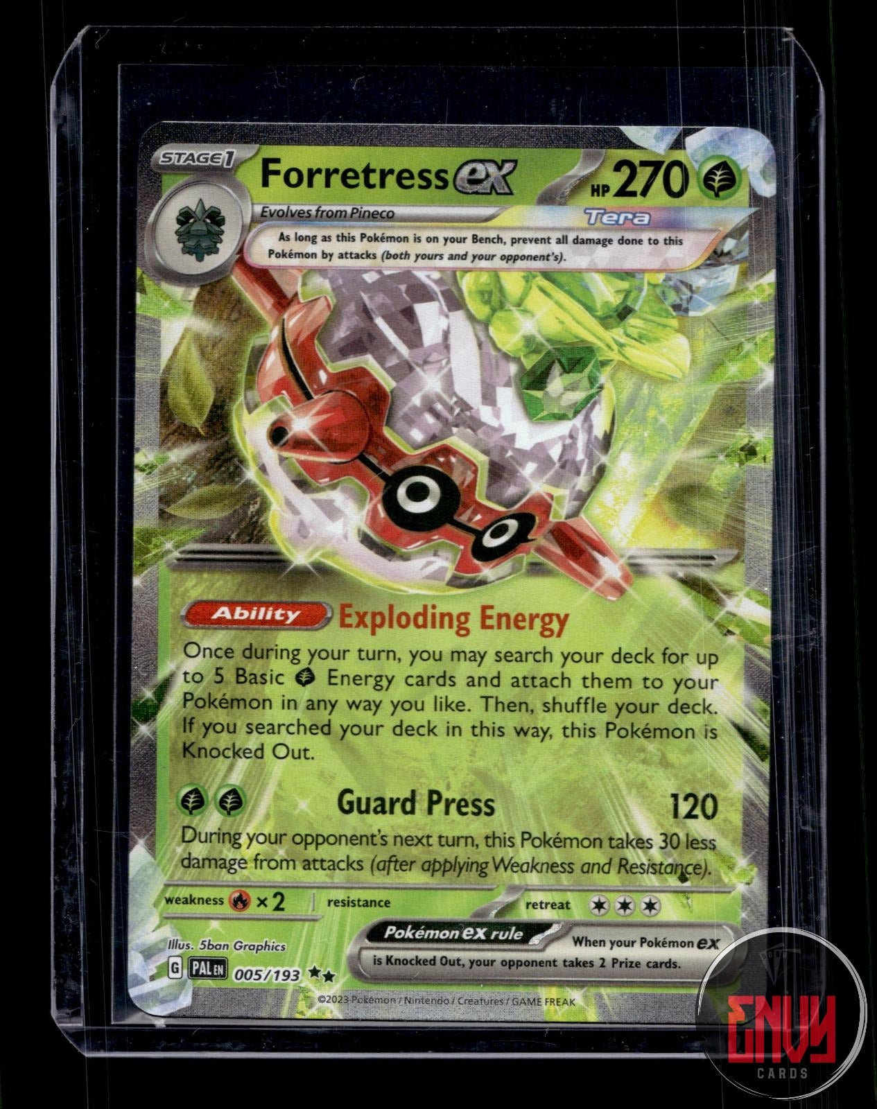 Forretress ex Near Mint 005/193 Double Rare Paldea Evolved Pokemon Holo