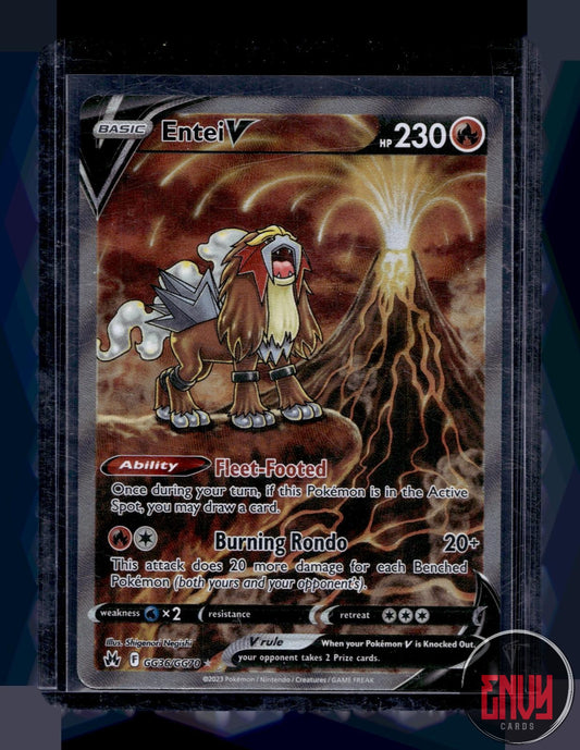 Entei V Near Mint GG36/GG70 V Rare Crown Zenith Galarian Gallery Pokemon