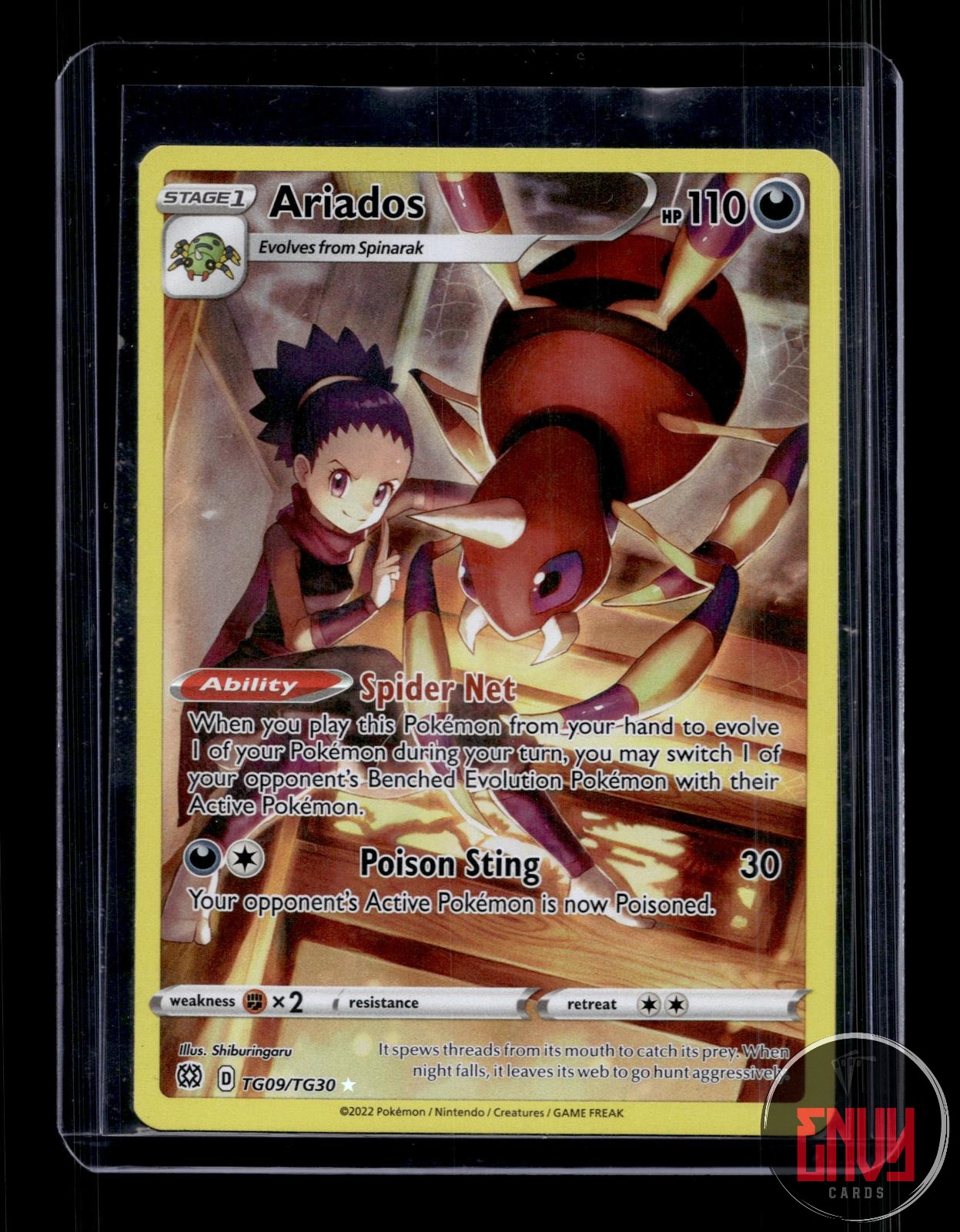 Ariados LP TG09/TG30 Brilliant Stars Trainer Gallery Pokemon Holo