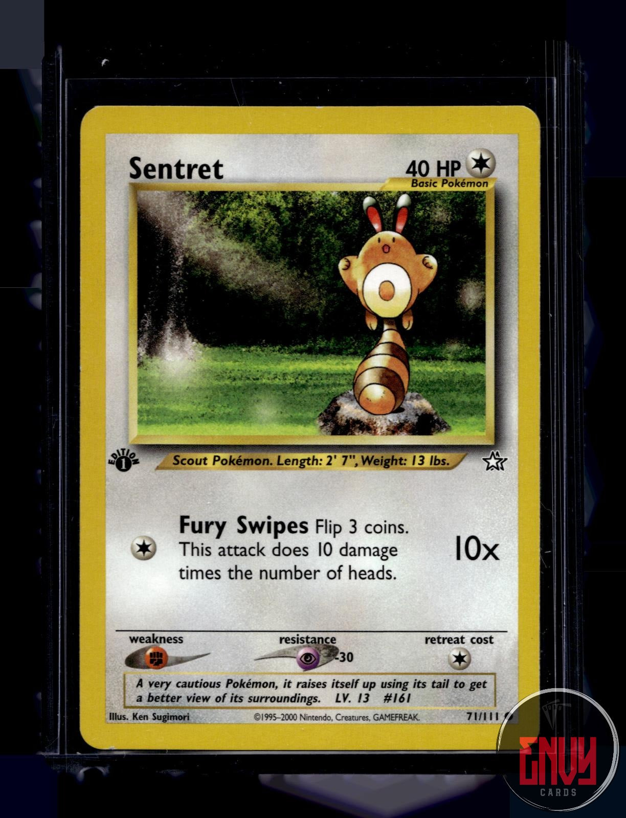 Sentret Lightly Played 71/111 Common Neo Genesis Pokemon 1st Edition