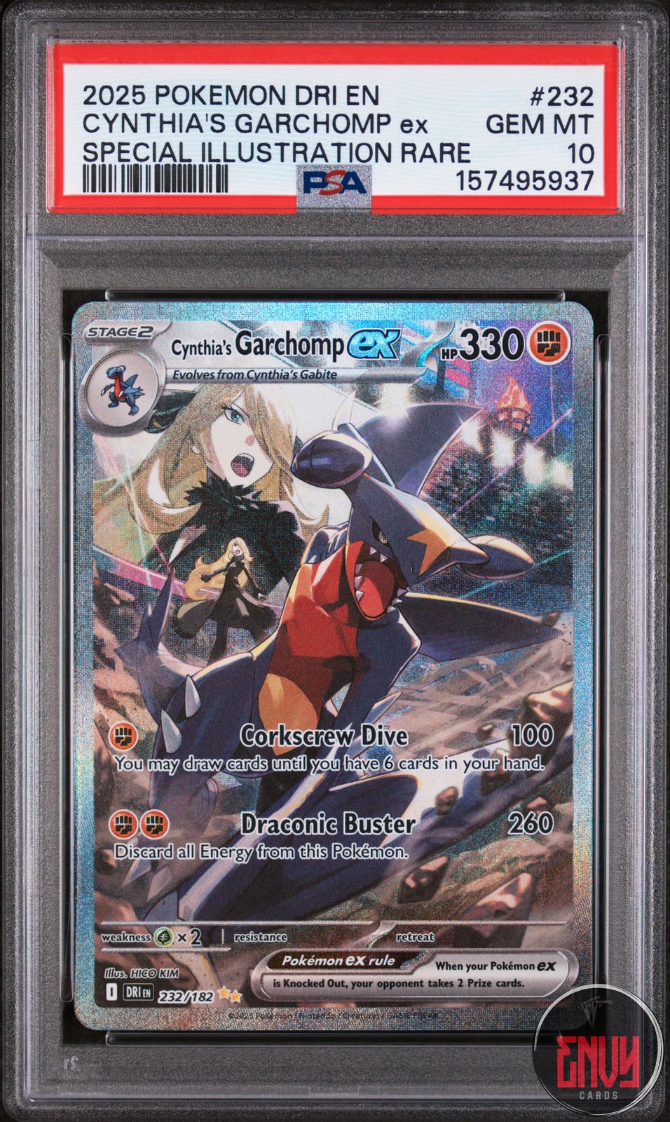 Cynthia's Garchomp EX 232/182 Special Illustration Rare Pokemon PSA 10