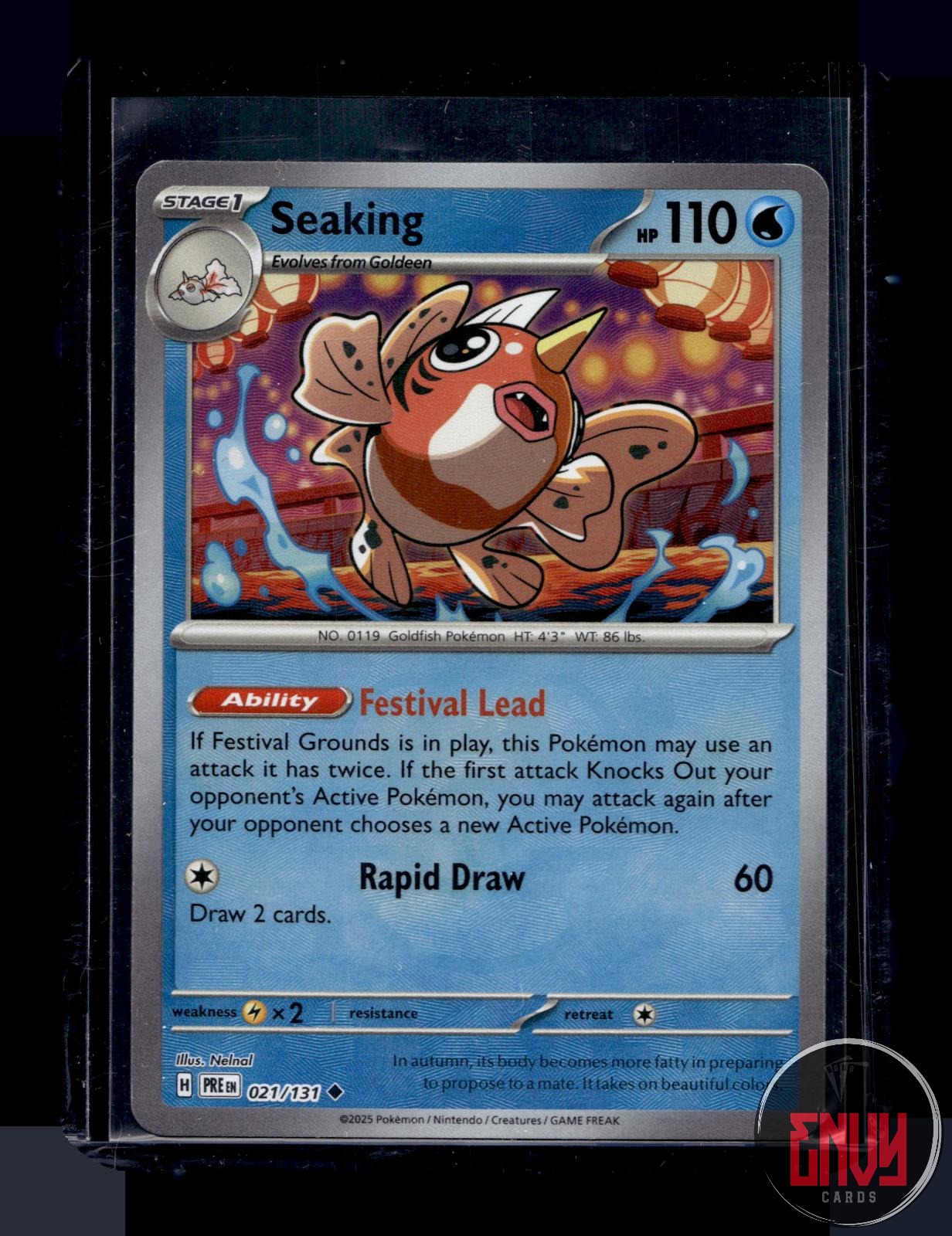 Seaking (Master Ball Pattern) NM 021/131 Uncommon Prismatic Evolutions Pokemon