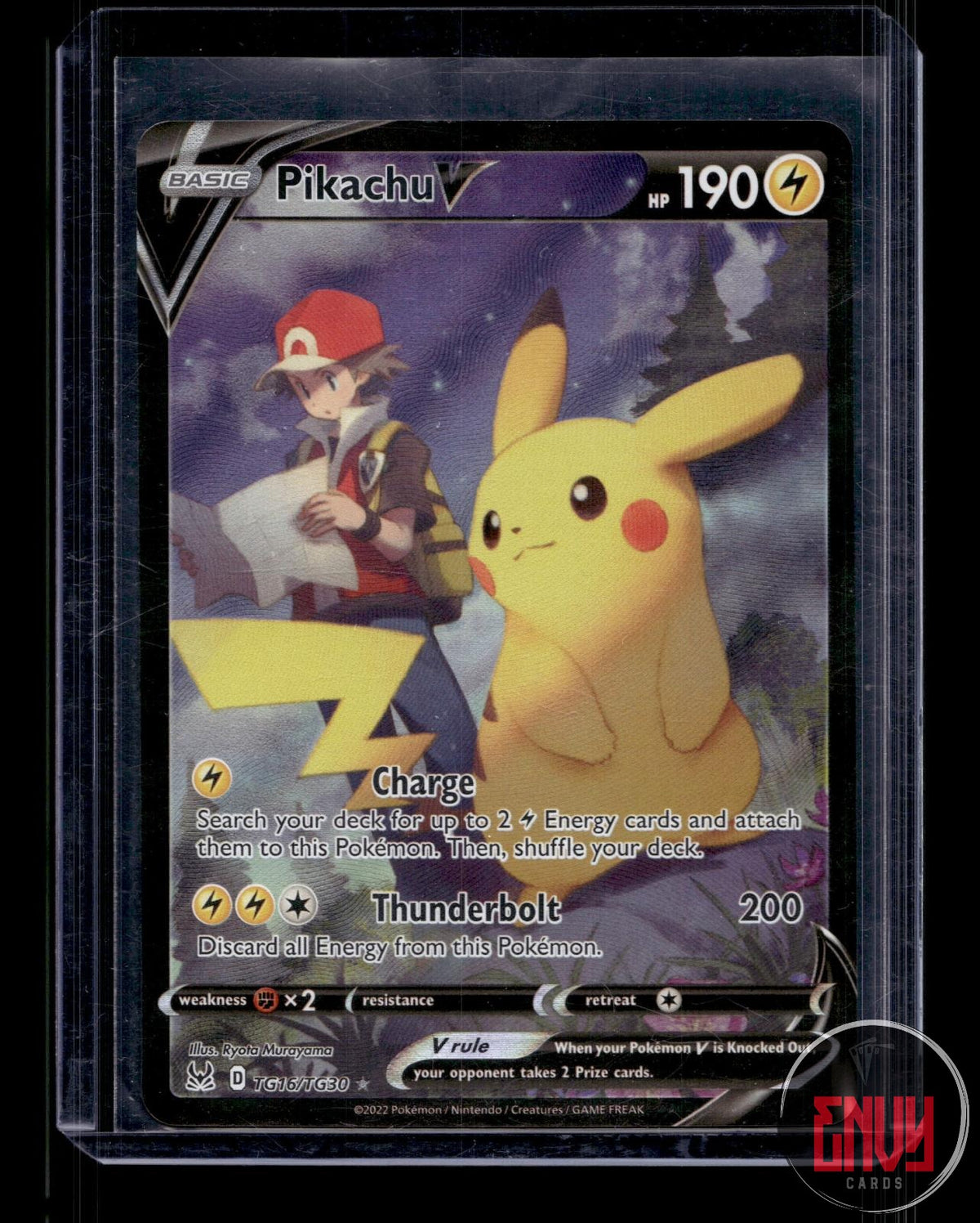 Pikachu V NM TG16/TG30 UR Lost Origin Trainer Gallery Pokemon Holo