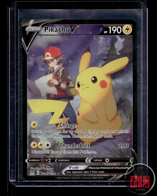 Pikachu V NM TG16/TG30 UR Lost Origin Trainer Gallery Pokemon Holo