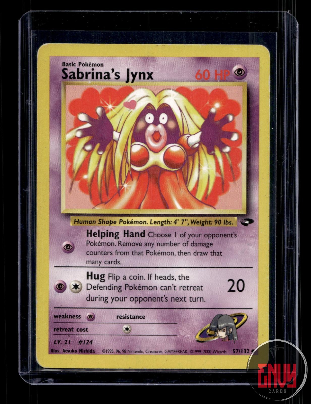 Sabrina's Jynx Moderately Played 57/132 Uncommon Gym Challenge Pokemon Unlimited