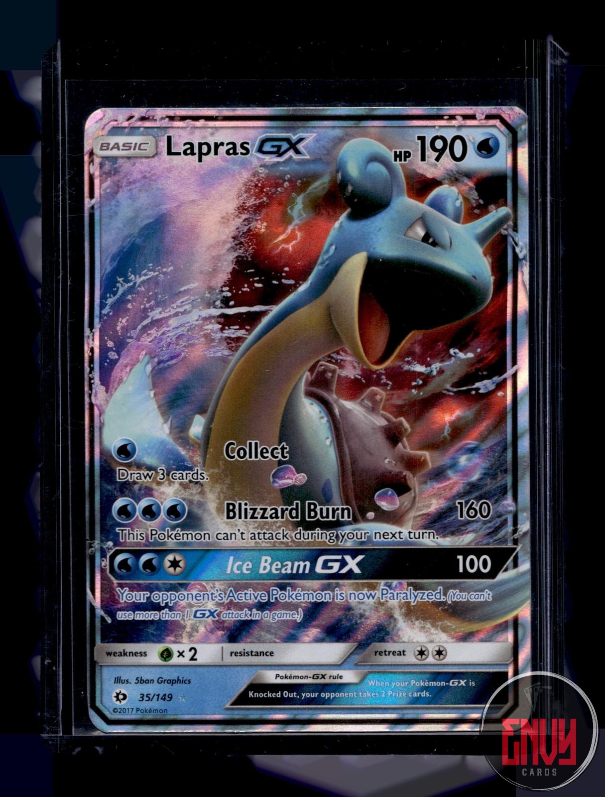 Lapras GX Near Mint 35/149 Ultra Rare SM Base Set Pokemon