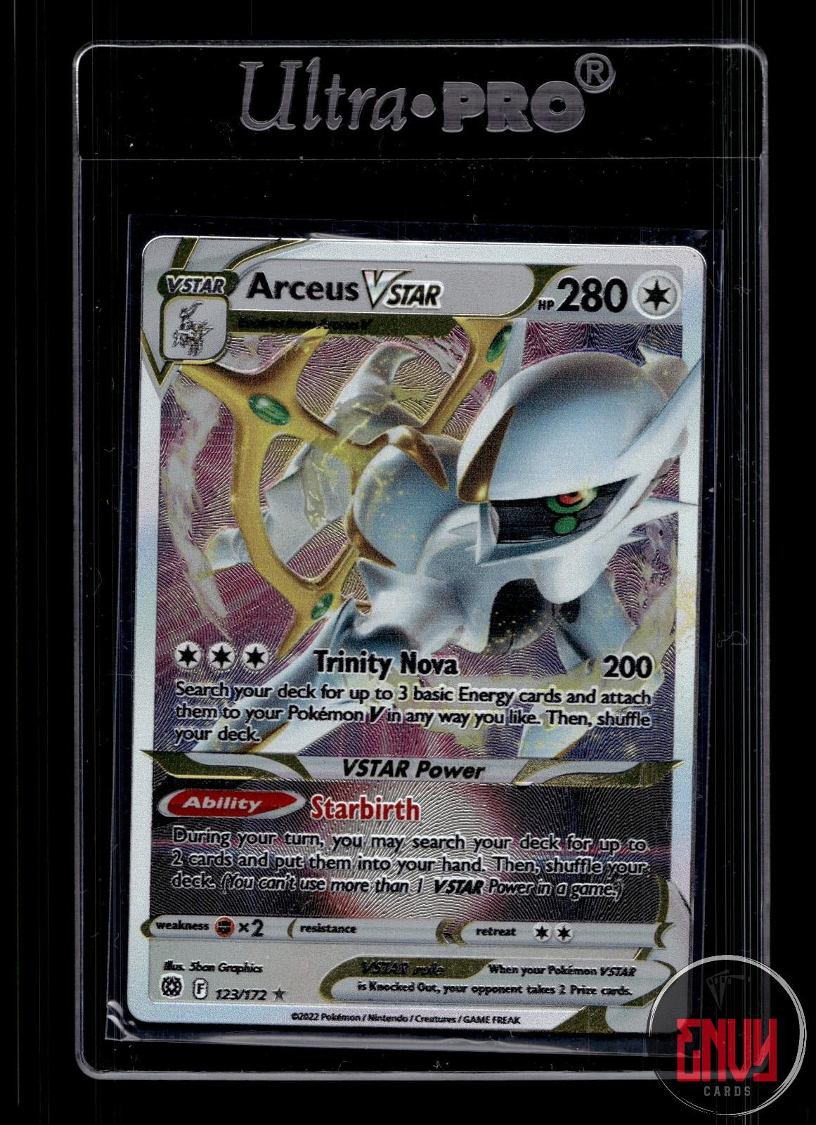 Arceus VSTAR (Metal Card) NM 123/172 Miscellaneous Cards & Products Pokemon Holo
