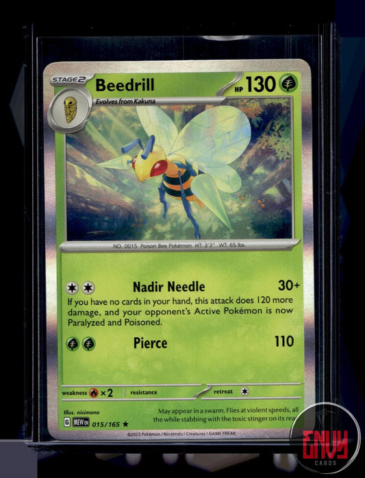 Beedrill Near Mint 015/165 Rare 151 Pokemon Holo