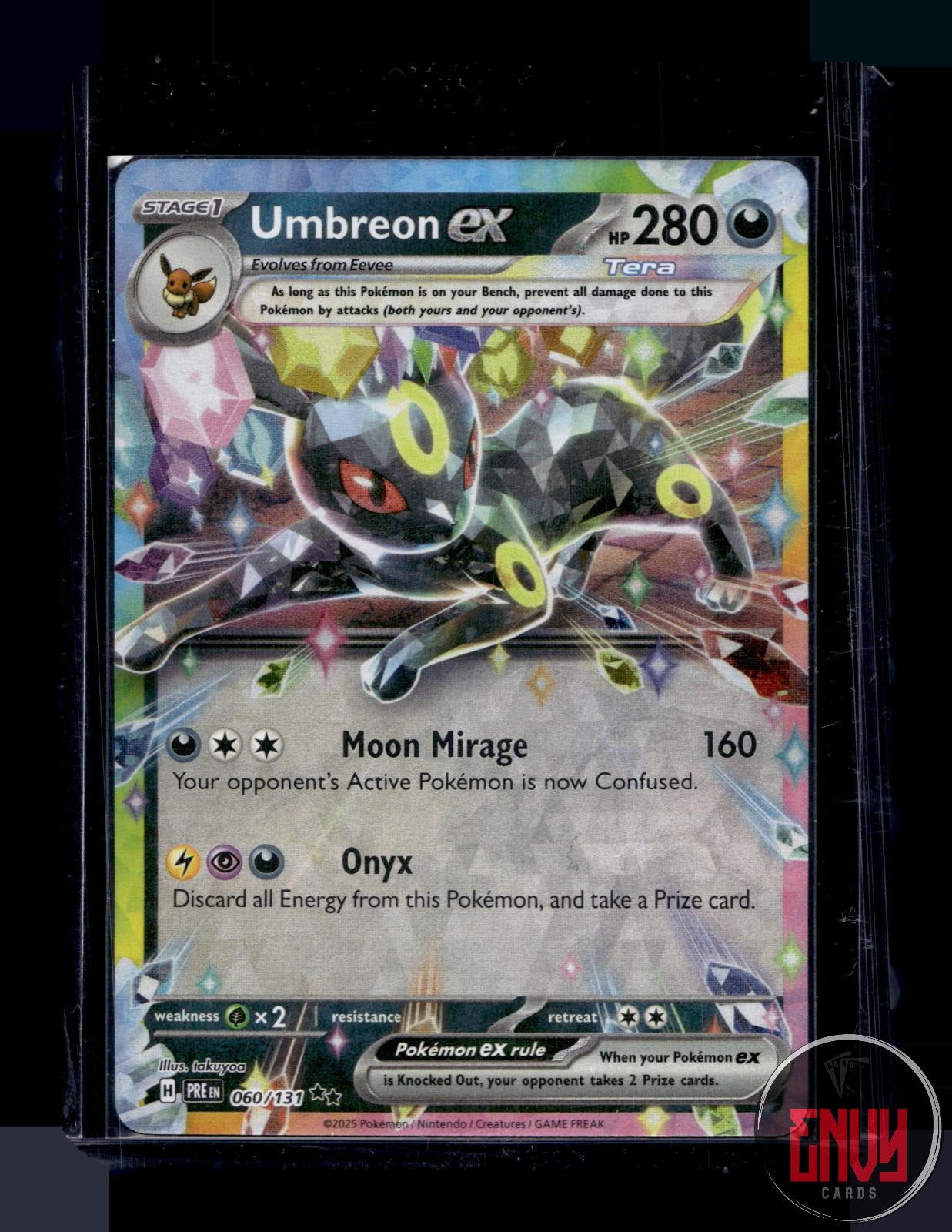 Umbreon ex Near Mint 060/131 Double Rare Prismatic Evolutions Pokemon