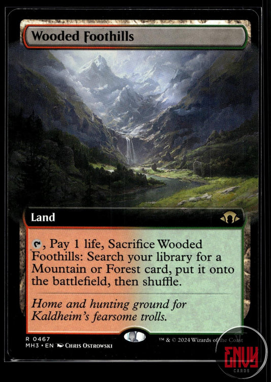 Wooded Foothills (Extended Art) Near Mint 467 Rare Modern Horizons 3