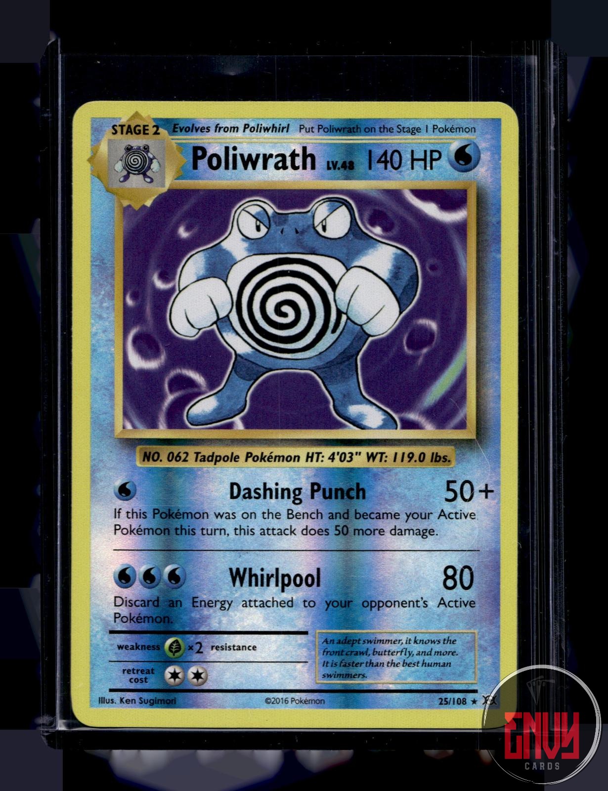 Poliwrath Near Mint 25/108 Rare Evolutions Pokemon Reverse Holo
