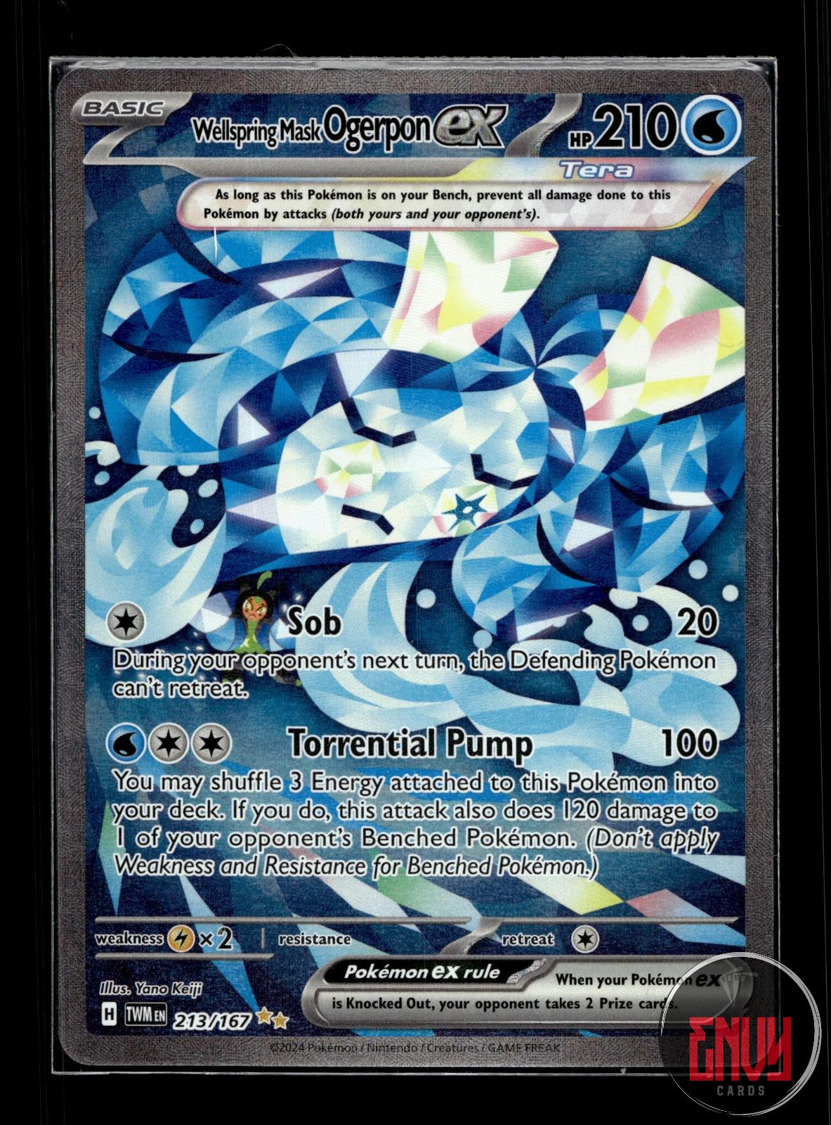 Wellspring Mask Ogerpon ex NM 213/167 SIR Twilight Masquerade Pokemon Holo