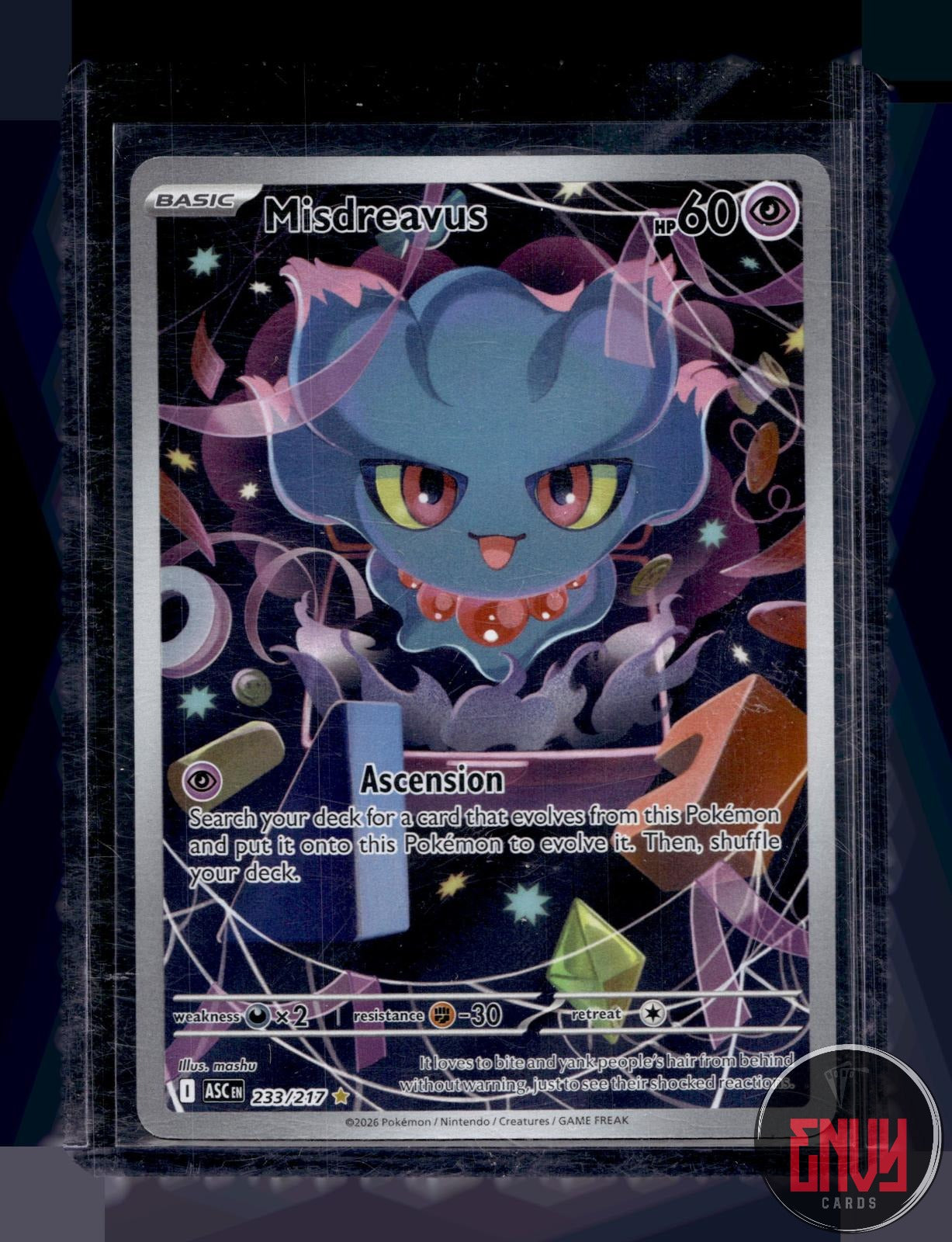 Misdreavus Near Mint 233/217 Illustration Rare Ascended Heroes Pokemon