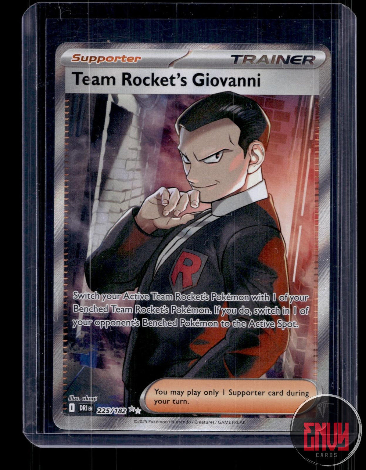Team Rocket's Giovanni NM 225/182 RR Destined Rivals Pokemon Holo