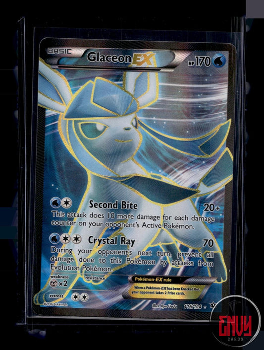 Glaceon EX Moderately Played 116/124 Ultra Rare Fates Collide Pokemon Holo